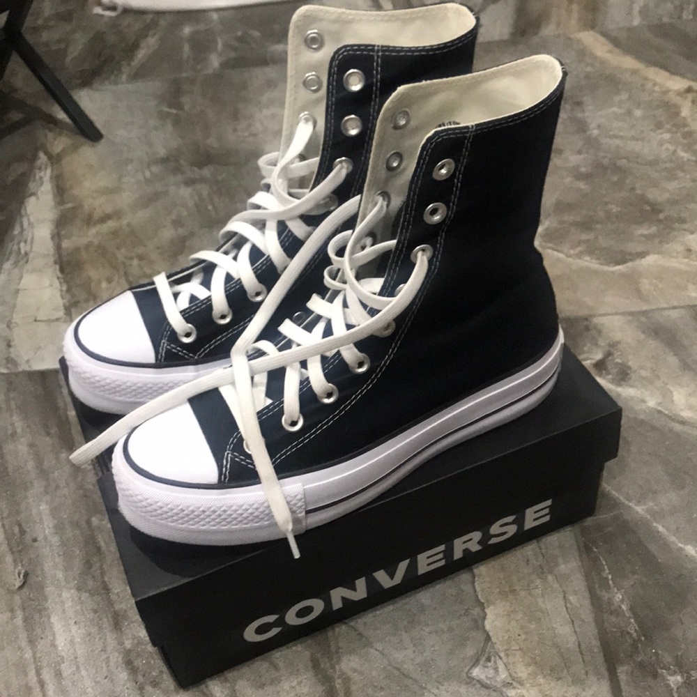 Black Platform Chuck Taylor All Star High Sneakers